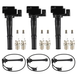 Ignition Coil Pack + Iridium Spark Plugs + Wire for Toyota 3.4L 1996-2002 4Runner, 1995-1998 T100, 1995-2004 Tacoma, 2000-2004 Tundra, UF-156 C1041 5C1308 E679 52-1519 IC223 E589