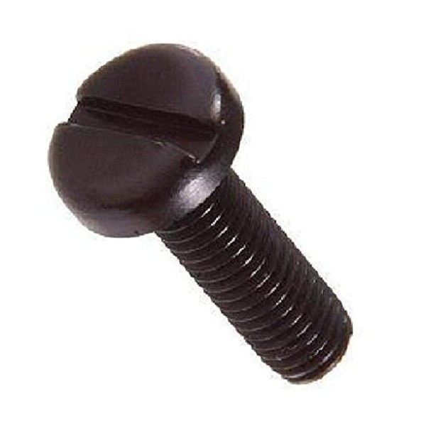 Steel Pan Head Machine Screw, Black Oxide Finish, Meets ASME B18.6.3, Slotted Drive, #3-48 Thread Size, 1/4" Length, Fully Threaded, Imported (Pack of 100)