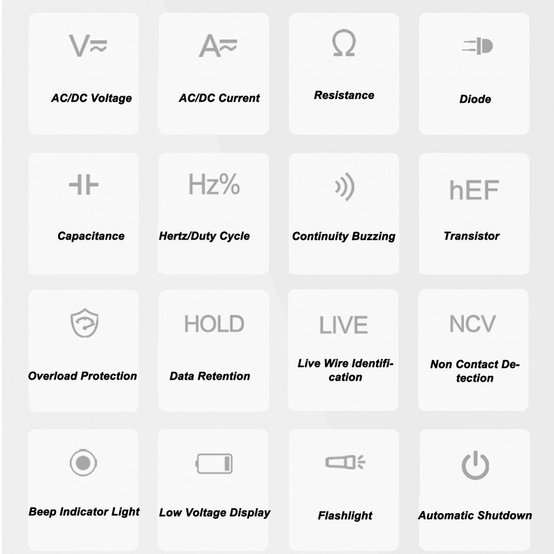 Digital Multimeter High Accuracy Automatic Voice Broadcast Voltage Current Capacitance