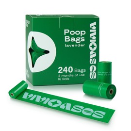 240 Count Dog Poop Bags Rolls, 9" x 13" Dog Bags for Poop, 100% Leak Proof and Strong Sturdy Doggie Poop Bags, Pet Waste Bags, Lavender, Scented