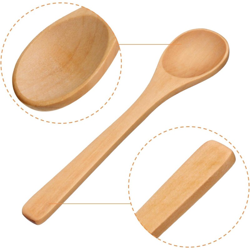 Mix&Home Cucharas de Bambú para Agitador de Café, 6 Piezas,