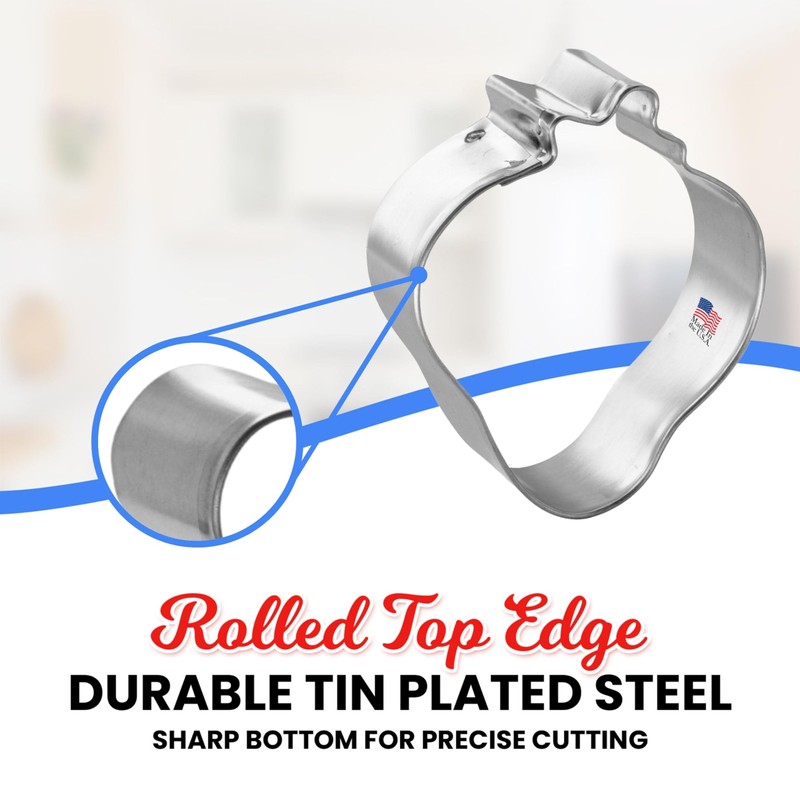 Strawberry Cookie Cutter 2.5 Inch - Made in the USA