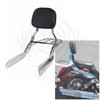 Harvards Chrome Sissybar Backrest with Luggage Rack Fits for Honda