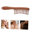 minkissy Wooden Scalp Comb Massage Hair Comb Wide Teeth Face