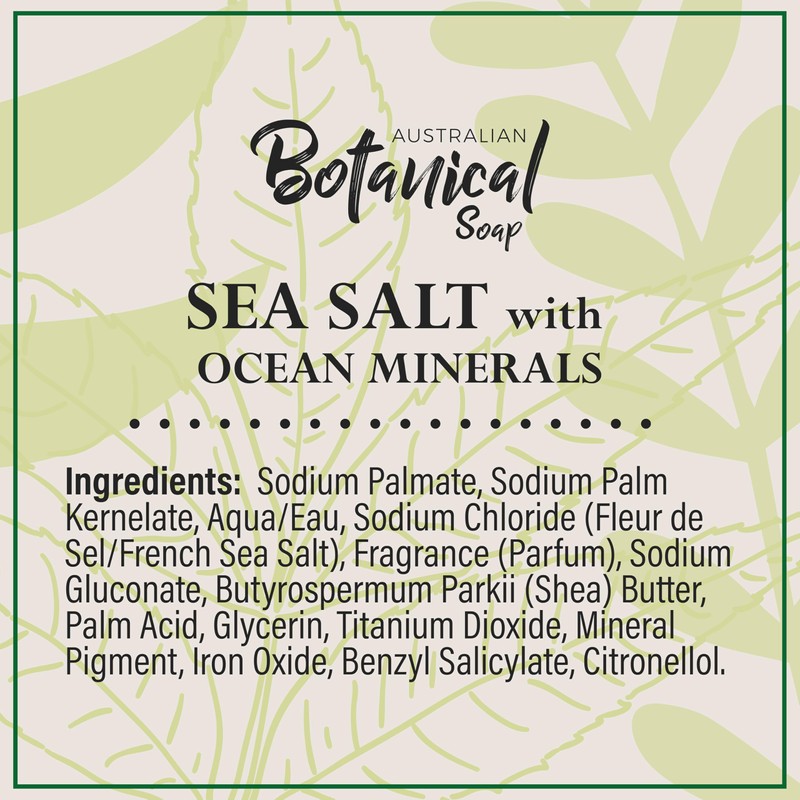 Australian Botanical Soap, 6.6 OZ, Sea Salt and Ocean Minerals,