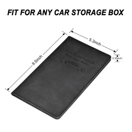 VERSAINSECT istration and Insurance Card Holder - Leather Vehicle Glove Box Automobile Documents Paperwork Wallet Case Organizer for ID, Driver's License, Key Contact Information Cards