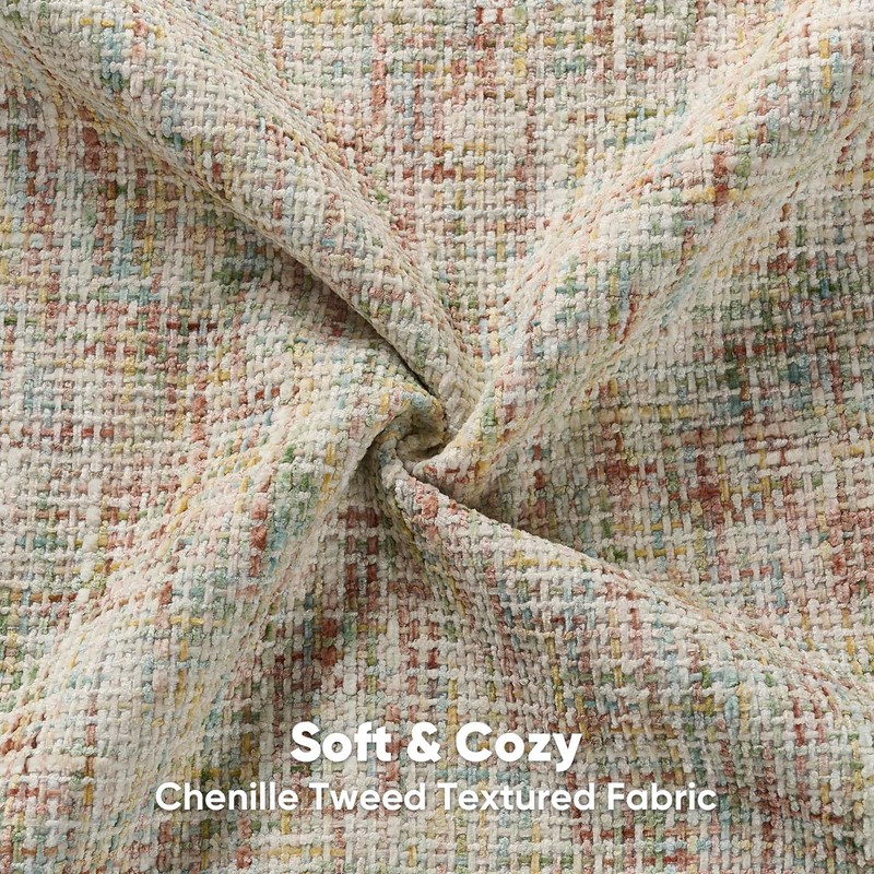HAUSSY Pack of 2 Chenille Tweed Throw Pillow Covers 12x20