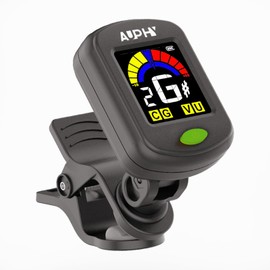 AUPHY Rechargeable Guitar Tuner-With Guitar, Ukulele, Violin, Chromatic Tuning Modes，Built-in lithium battery (Type-C cable not included)