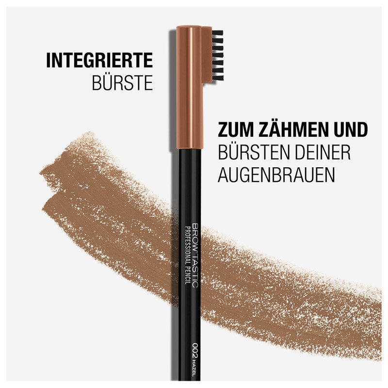 Manhattan Brow'Tastic Professional Pencil Colour 002 Hazel, Eyebrow Pencil with