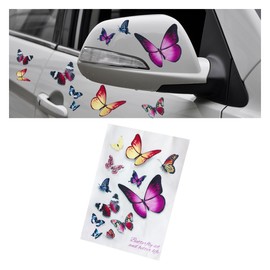 Butterfly Vinyl Car Sticker Decals, Waterproof Car Bumper Stickers, Butterflies Cars Decals Insect Scratch Cover for Automotive, Motorcycle, Helmet, Home Decor, Wall, Window (Type A)