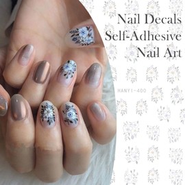 9 Sheets Flower Nail Art Stickers Decals 3D Self-Adhesive Pegatinas Uñas Spring Summer Daisy Butterfly Leaf Floral Nail Design Pink White Yellow Nail Supplies for Women Nail Accessories Decorations…