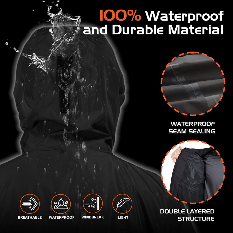 Rodeel Waterproof Fishing Rain Coat and Pant Suit for Men