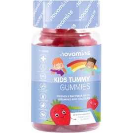 Novomins Probiotics for Children - Intestinal Bacteria - Bacterial Strains Lactobacillus with Calcium & Vitamin D - Gluten-Free Gummy Bears for Intestinal Flora Building - 30 Gummies as an Alternative