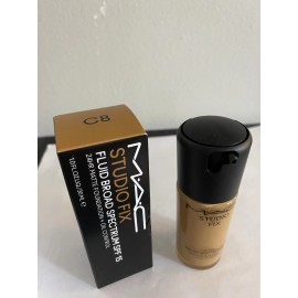 M·A·C MAC Studio Fix Fluid Broad Spectrum SPF 15 24HR Foundation + Oil Control, C8