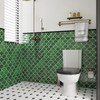 VEELIKE Emerald Green Peel and Stick Tile 12''x12'' 6 Sheets