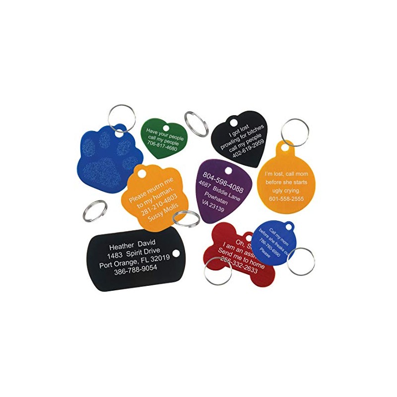 Premium Anodized Aluminum Pet ID Tag with Custom Laser Engraving