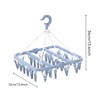 Ldirect 32 Clip Folding Clothes Hanger Multifunctional Windproof Hanger Socks