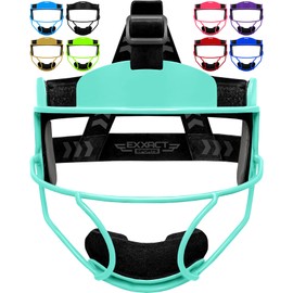 Exxact Sports Softball Face Mask Girls Youth & Adult, Protective Lightweight Fielders Mask Softball for Enhanced Performance (Multi Dots, Youth)