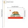 QQSD California Small Flag Stick Mini Hand Held Flags -