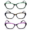 EYE ZOOM 3 Pack Stylish Cat Eye Style Reading Glasses