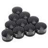 10PCS Motorcycle Head Bolt Cover CNC Aluminum Black Round Grooved