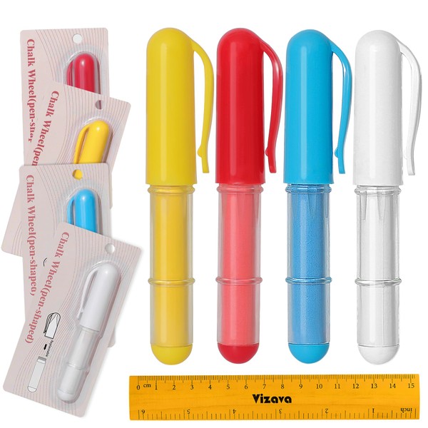 Vizava Fabric Chalk Markers for Sewing,Quilting,Crafting|Erasable Tailor Chalk|Work on Various