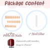BABALAL Press On Nails Medium - White French Tip Nails,