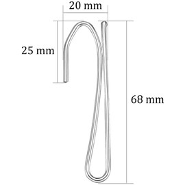 50 Pack Curtain Pleater Hooks, Stainless Steel Drapery Hook Deep Prong Pleat Hook Clips Curtain Hangers for Window Door Bathroom Curtain(Single hook)