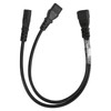 Single C14 to Dual 5 15R C13 Cord Short Power