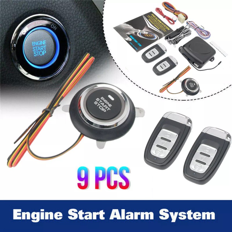 LokoCar Keyless Entry Engine Start Alarm System Push Button Remote