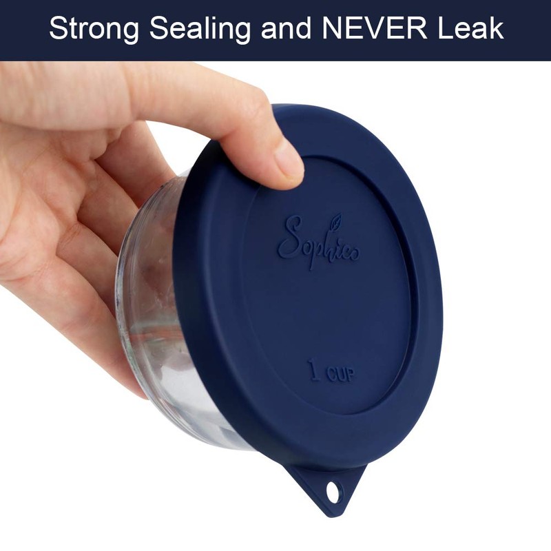 Sophico 1 Cup Round Silicone Storage Cover Lids Replacement for