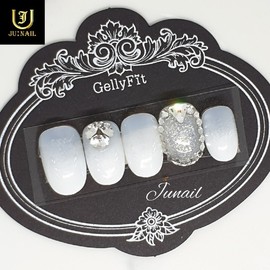 Milk Gras Handmade Nail Tips - Short Oval / 우유빛그라 수제네일팁 - 숏오발