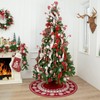 WBHome Christmas Tree Skirt, 52 inch Double-Layer Cable Knitted Thick