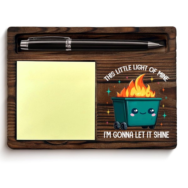 Funny Office Dumpster Fire Sticky Note Holder Dumpster Fire Gifts