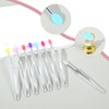 16pcs Nail Powder Applicator Brushes,Silicone Lip Brushes with Cap,Reusable Nail