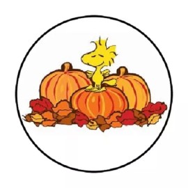 Homemade 48 WOODSTOCK FALL ENVELOPE SEALS LABELS STICKERS 1.2" ROUND