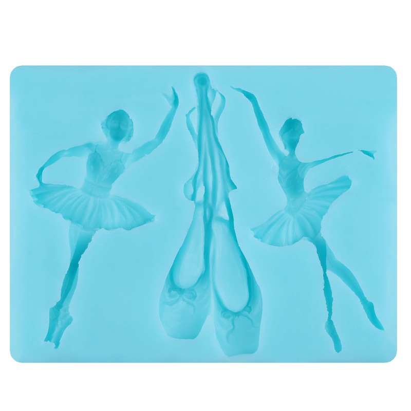 Ballet Dancer Silicone Mold Ballet Shoes Fondant Chocolate Molds