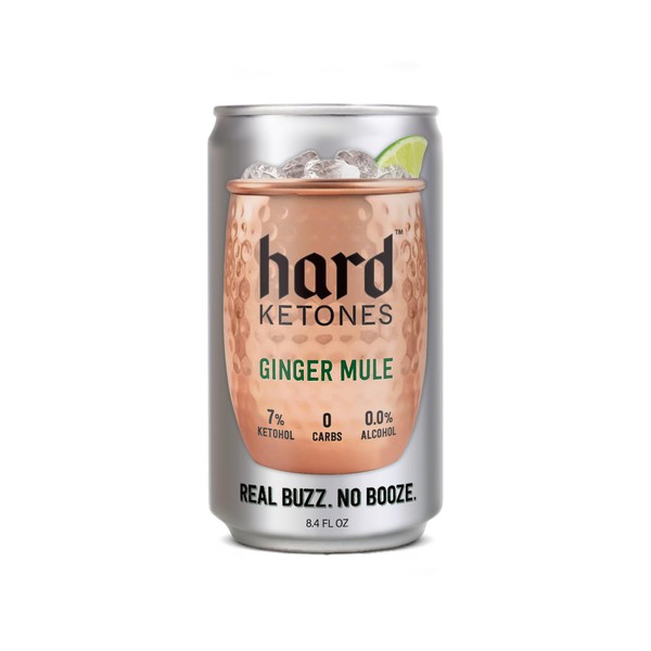 Hard Ketones Ginger Mule | 0.0% Alcohol Alternative with 7% Ketohol | 8.4 Oz Can