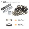 sourcing map 100pcs Grommet Tool Kit 17mm Copper Grommet Eyelet