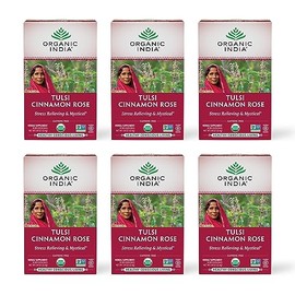 Té orgánico de la India Tulsi de comercio justo, orgánico 6 Pack (108 Count)