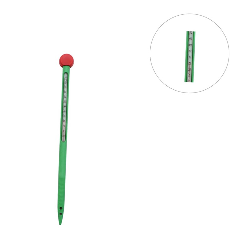 Hohopeti Built-in Glass Rod Portable Garden Thermometer Soil Temperature Gauge