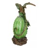Greenman Vines Armored Dragon Guarding Color LED Lantern Acrylic Egg