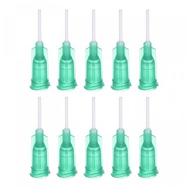 sourcing map 10 Pcs 18G Plastic Dispensing Needles, 1/2" PP Glue Needle Tube Blunt Luer Lock Tips with PP Flexible Needle for Liquid Glue Gun, Green