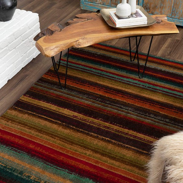 Mohawk Home Boho Stripe 5' x 8' Area Rug - Multicolor - Perfect for Living Room, Dining Room, Office