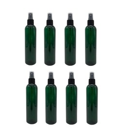 Natural Farms 8 oz Green Cosmo Plastic Spray Bottles -8 Pack Empty Spray Bottle Refillable - BPA Free - Essential Oils - Aromatherapy | Fine Mist Sprayers with Dust Caps - Made in the USA