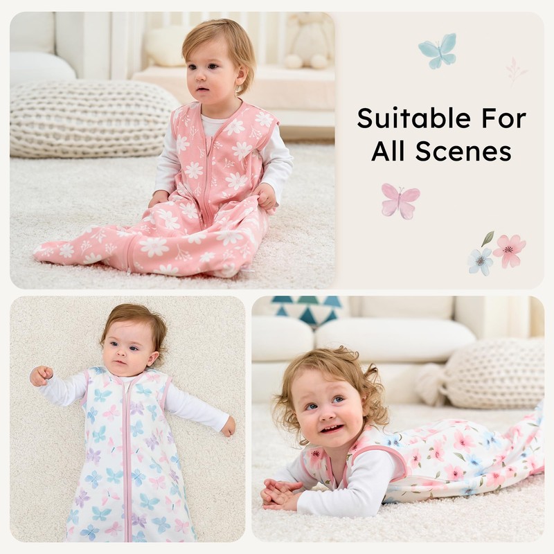 FIEMOL Baby Sleeping Bag 12-18 Months 0.5 Tog Baby Wearable