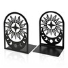 Book Ends, Set of 2 Metal Bookends for Shelves, Decorative