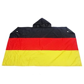 AZ FLAG - Umhangflagge Deutschland - 150x90 cm - Deutsche Cape Fahne 100% Polyester mit Messing-Ösen - 110g