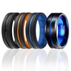ROQ Classic 8mm Tungsten Carbide Wedding Band Ring for Men