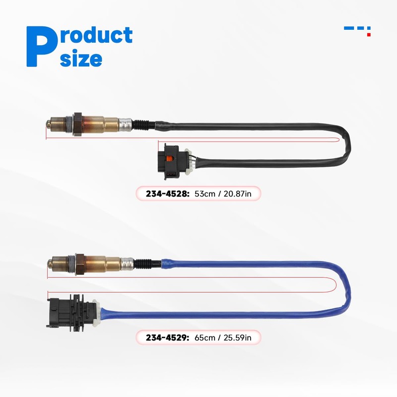2 PCS 234-4528 & 234-4529 Oxygen O2 Sensor Upstream &